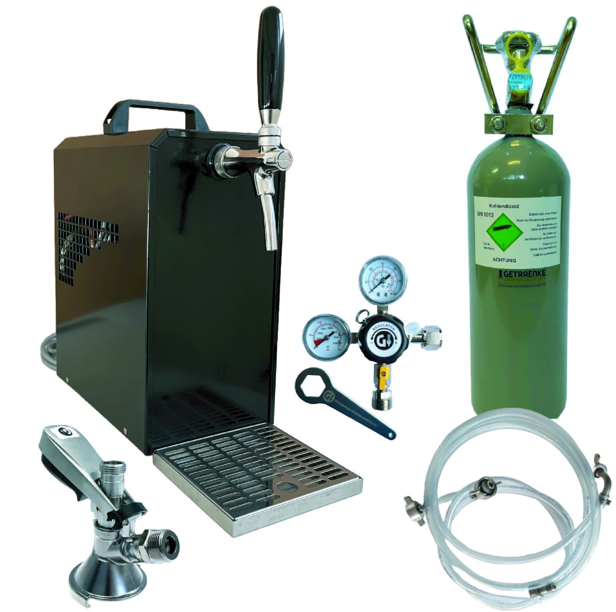 Bierzapfanlage komplett Set, cool3500 schwarz Bierzapfanlage komplett Set, cool3500 schwarz