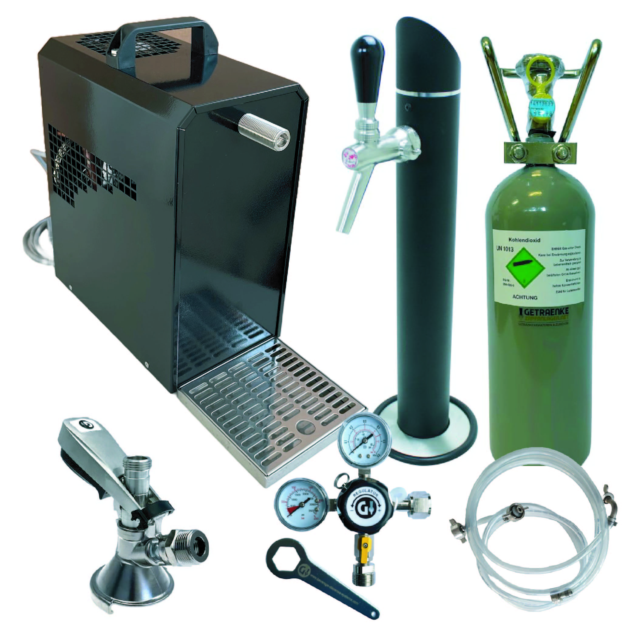 Bierzapfanlage mit Zapfsäule kpl. Set Black edition Bierzapfanlage mit Zapfsäule kpl. Set Black edition