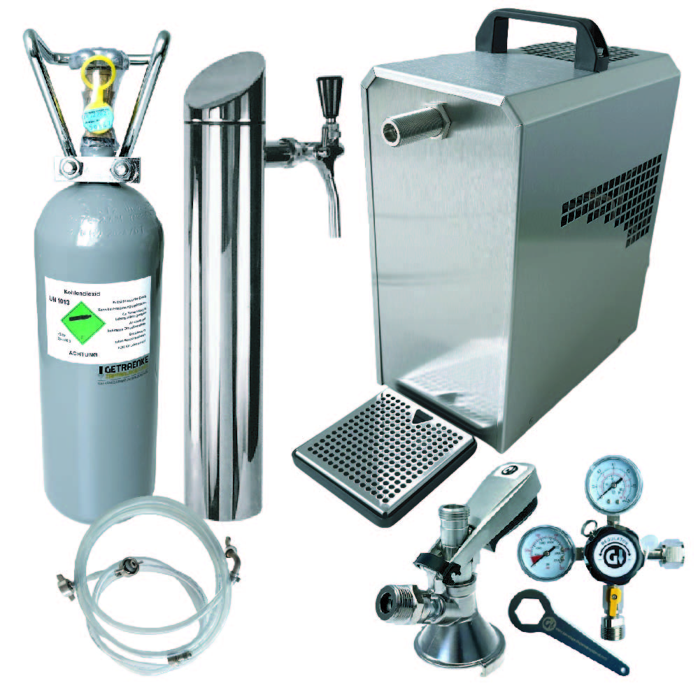 Bierzapfanlage Untertisch kpl. Set inkl. Schanksäule 35 Liter Zapfleistung Bierzapfanlage Untertisch kpl. Set inkl. Schanksäule 35 Liter Zapfleistung